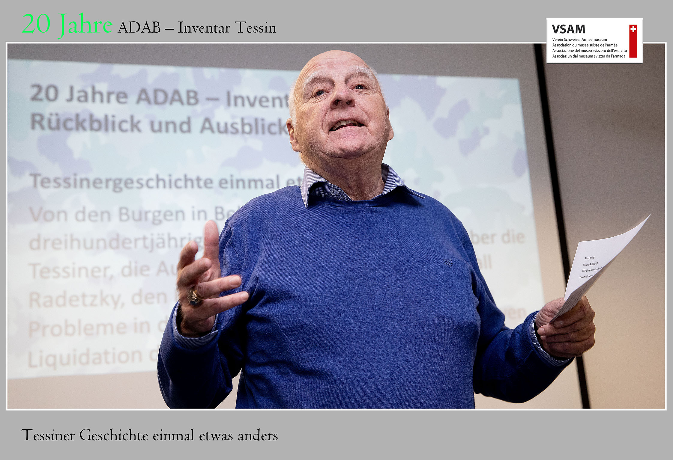 20 Jahre ADAB – Inventar Tessin   Vortrag vom 16. Januar 2019